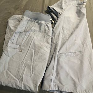 FIGS vapor blue S Casma top S/P Kade pants